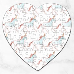 Unicorn Pattern Jigsaw Puzzle (heart)