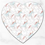 Unicorn Pattern Jigsaw Puzzle (Heart) Front