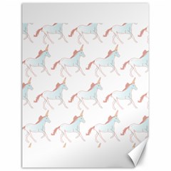 Unicorn Pattern Canvas 12  X 16   by paulaoliveiradesign