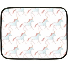 Unicorn Pattern Fleece Blanket (mini) by paulaoliveiradesign