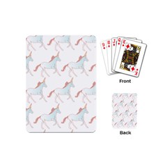 Unicorn Pattern Playing Cards (mini)  by paulaoliveiradesign