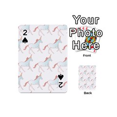 Unicorn Pattern Playing Cards 54 (mini)  by paulaoliveiradesign