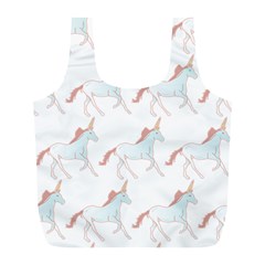 Unicorn Pattern Full Print Recycle Bags (l)  by paulaoliveiradesign