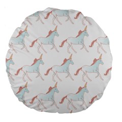 Unicorn Pattern Large 18  Premium Flano Round Cushions