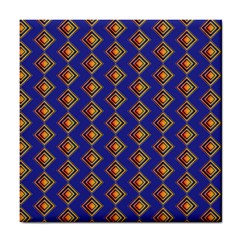 Blue Geometric Losangle Pattern Tile Coasters