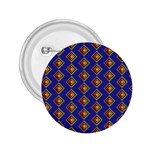 Blue Geometric Losangle Pattern 2.25  Buttons Front