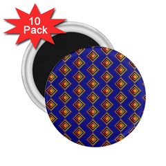 Blue Geometric Losangle Pattern 2 25  Magnets (10 Pack) 