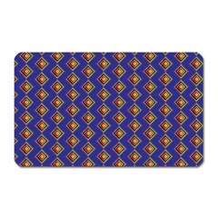 Blue Geometric Losangle Pattern Magnet (rectangular)