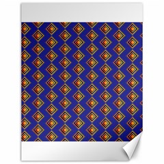 Blue Geometric Losangle Pattern Canvas 12  X 16   by paulaoliveiradesign