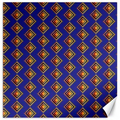 Blue Geometric Losangle Pattern Canvas 16  X 16   by paulaoliveiradesign