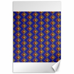 Blue Geometric Losangle Pattern Canvas 24  X 36  by paulaoliveiradesign