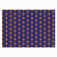 Blue Geometric Losangle Pattern Large Glasses Cloth (2-side)