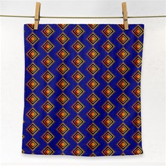 Blue Geometric Losangle Pattern Face Towel