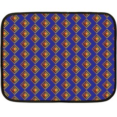 Blue Geometric Losangle Pattern Double Sided Fleece Blanket (mini)  by paulaoliveiradesign