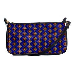 Blue Geometric Losangle Pattern Shoulder Clutch Bags by paulaoliveiradesign