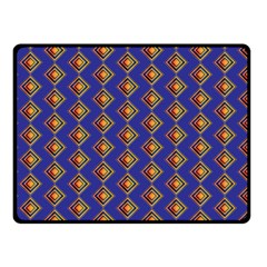 Blue Geometric Losangle Pattern Fleece Blanket (small) by paulaoliveiradesign