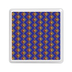 Blue Geometric Losangle Pattern Memory Card Reader (square) 