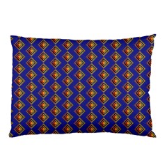 Blue Geometric Losangle Pattern Pillow Case (two Sides) by paulaoliveiradesign