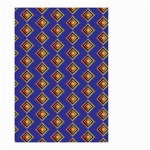 Blue Geometric Losangle Pattern Small Garden Flag (Two Sides) Front