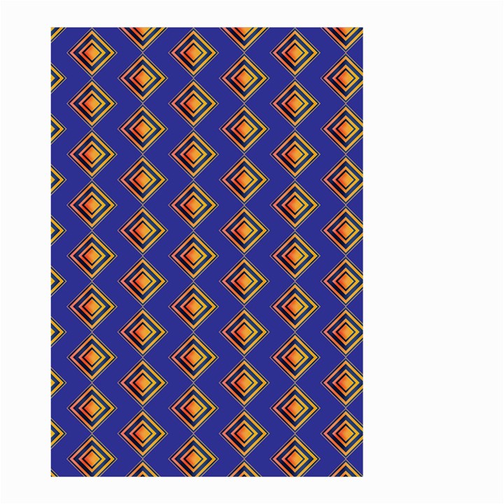 Blue Geometric Losangle Pattern Small Garden Flag (Two Sides)