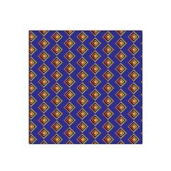 Blue Geometric Losangle Pattern Satin Bandana Scarf by paulaoliveiradesign