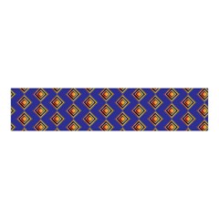 Blue Geometric Losangle Pattern Velvet Scrunchie