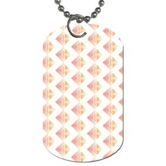 Geometric Losangle Pattern Rosy Dog Tag (one Side) by paulaoliveiradesign