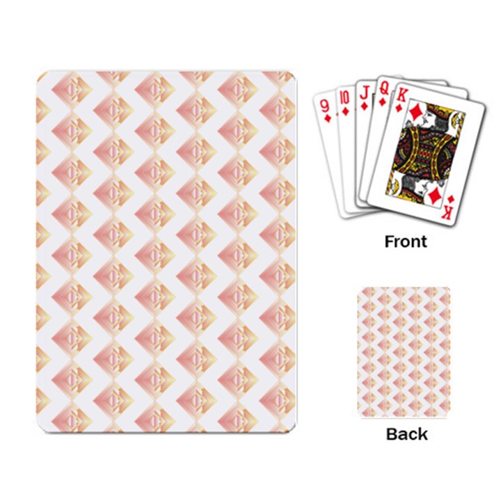 Geometric Losangle Pattern Rosy Playing Card