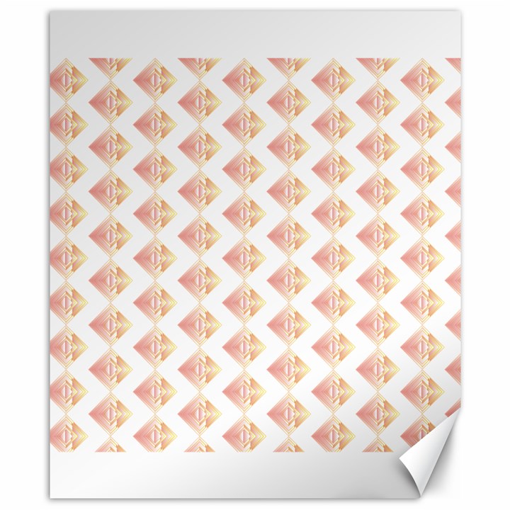 Geometric Losangle Pattern Rosy Canvas 8  x 10 