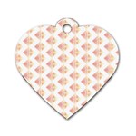 Geometric Losangle Pattern Rosy Dog Tag Heart (One Side) Front