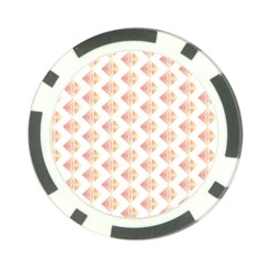 Geometric Losangle Pattern Rosy Poker Chip Card Guard by paulaoliveiradesign