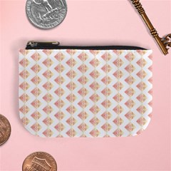 Geometric Losangle Pattern Rosy Mini Coin Purses by paulaoliveiradesign