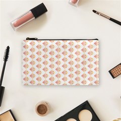 Geometric Losangle Pattern Rosy Cosmetic Bag (small)  by paulaoliveiradesign