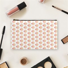 Geometric Losangle Pattern Rosy Cosmetic Bag (medium)  by paulaoliveiradesign