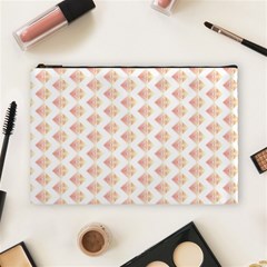 Geometric Losangle Pattern Rosy Cosmetic Bag (large)  by paulaoliveiradesign