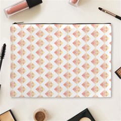 Geometric Losangle Pattern Rosy Cosmetic Bag (xl) by paulaoliveiradesign