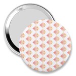 Geometric Losangle Pattern Rosy 3  Handbag Mirrors Front