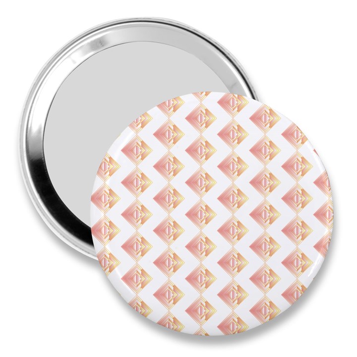 Geometric Losangle Pattern Rosy 3  Handbag Mirrors