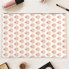 Geometric Losangle Pattern Rosy Cosmetic Bag (xxl)  by paulaoliveiradesign