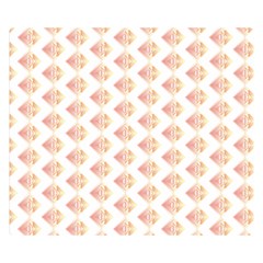 Geometric Losangle Pattern Rosy Double Sided Flano Blanket (small)  by paulaoliveiradesign