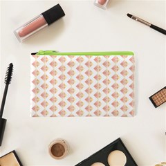 Geometric Losangle Pattern Rosy Cosmetic Bag (xs) by paulaoliveiradesign