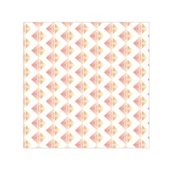 Geometric Losangle Pattern Rosy Small Satin Scarf (square) by paulaoliveiradesign