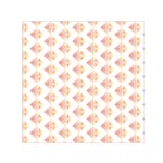 Geometric Losangle Pattern Rosy Small Satin Scarf (Square) Front