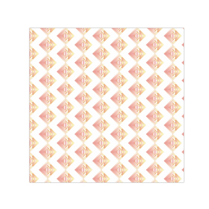 Geometric Losangle Pattern Rosy Small Satin Scarf (Square)