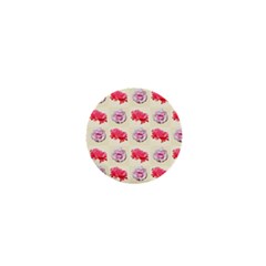 Yellow Floral Roses Pattern 1  Mini Buttons