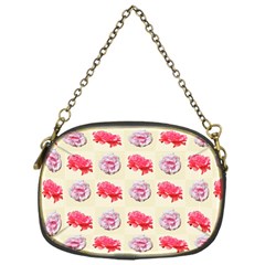 Yellow Floral Roses Pattern Chain Purses (one Side)  by paulaoliveiradesign