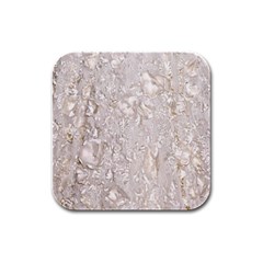 Off White Lace Pattern Rubber Square Coaster (4 Pack) 