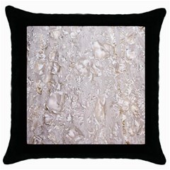 Off White Lace Pattern Throw Pillow Case (black) by paulaoliveiradesign