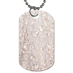 Off White Lace Pattern Dog Tag (two Sides)