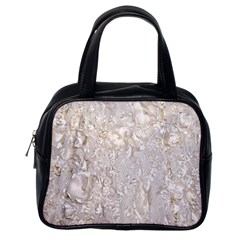 Off White Lace Pattern Classic Handbags (one Side) by paulaoliveiradesign